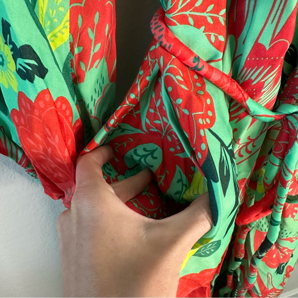 FARM Rio Poppy Print Maxi Dress SZ XL - Picture 8 of 8